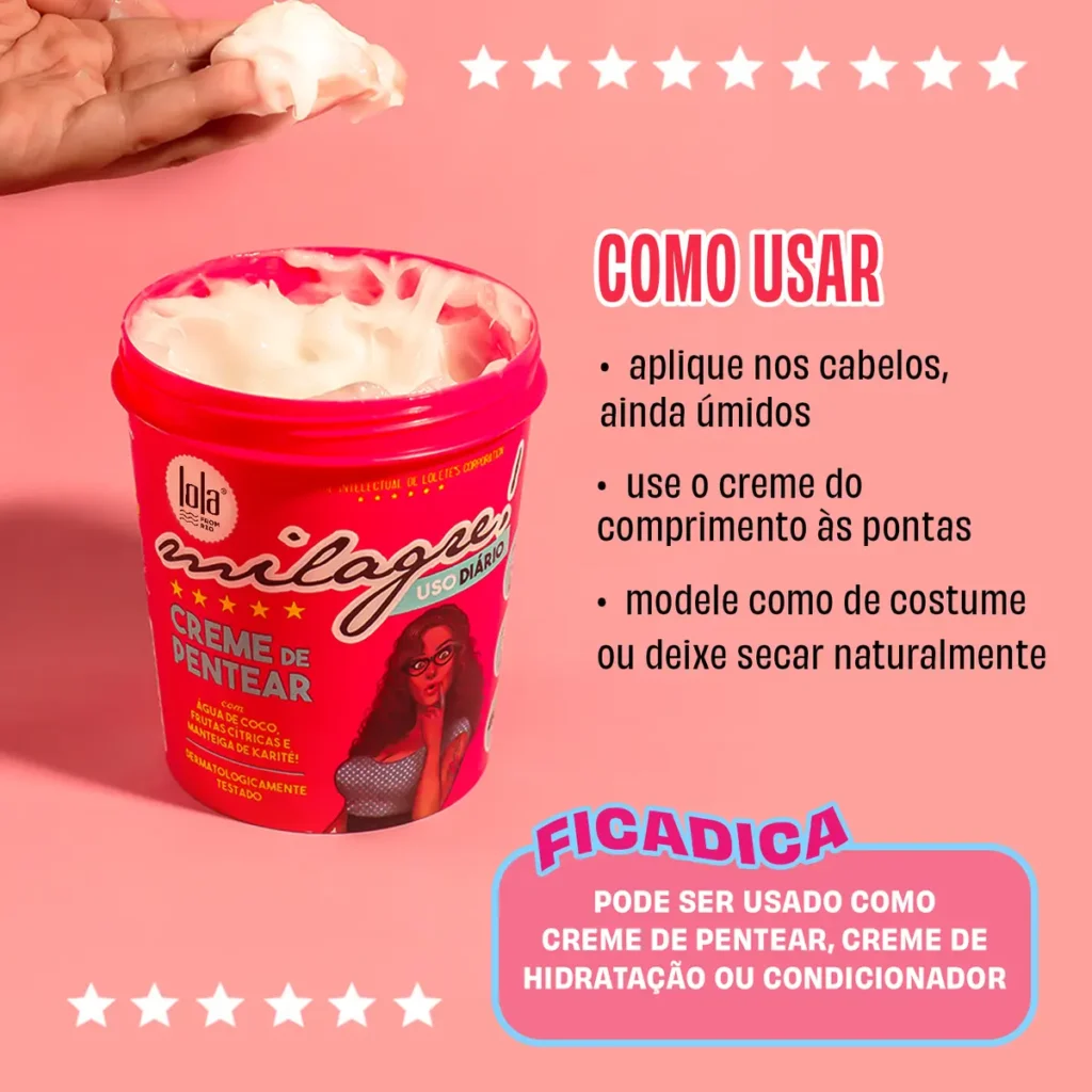 Lola Milagre Creme de Pentear 450g 6 Lola Milagre Creme de Pentear 450g 02