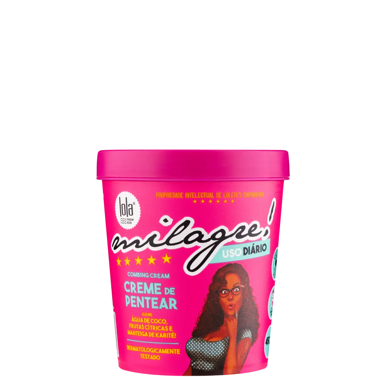 Lola Milagre Creme de Pentear 450g 1 Lola Milagre Creme de Pentear 450g