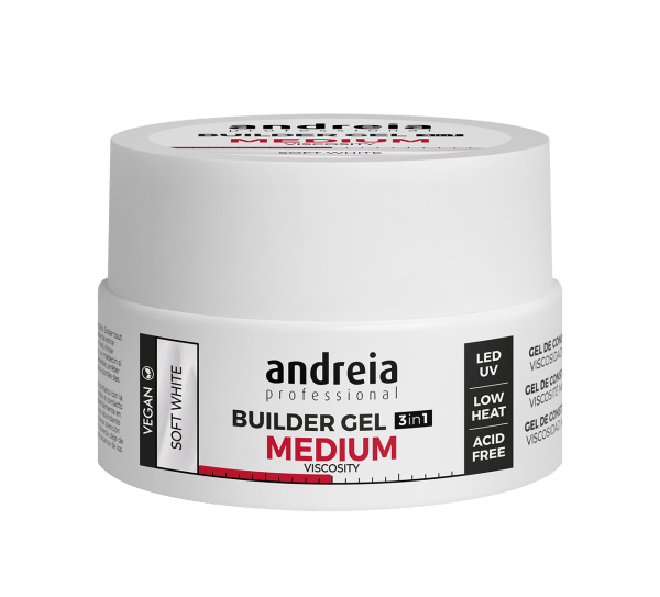 Builder Gel Medium Viscosity Soft White 22Gr
