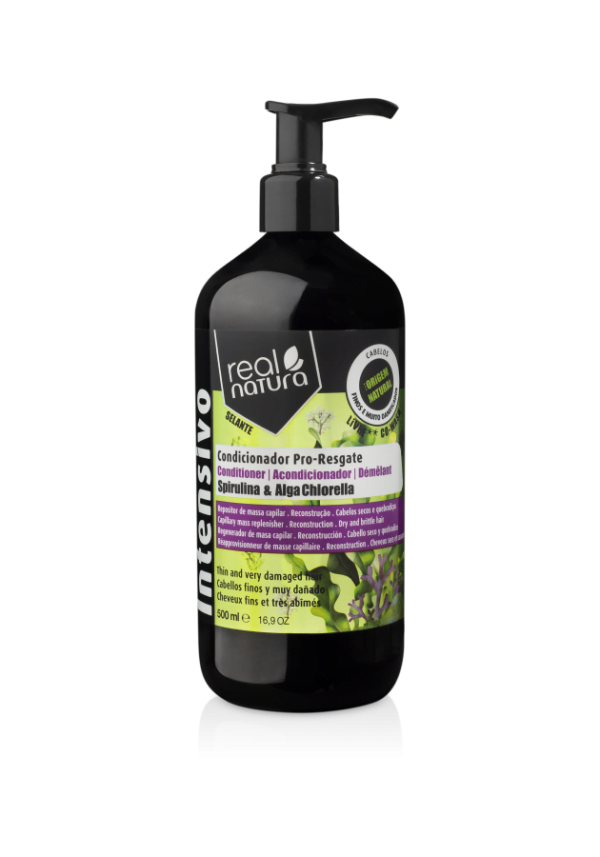Real Natura Condicionador Pro Resgate Spirulina Alga Chlorella Real Natura Condicionador Pro Resgate Spirulina Alga Chlorella
