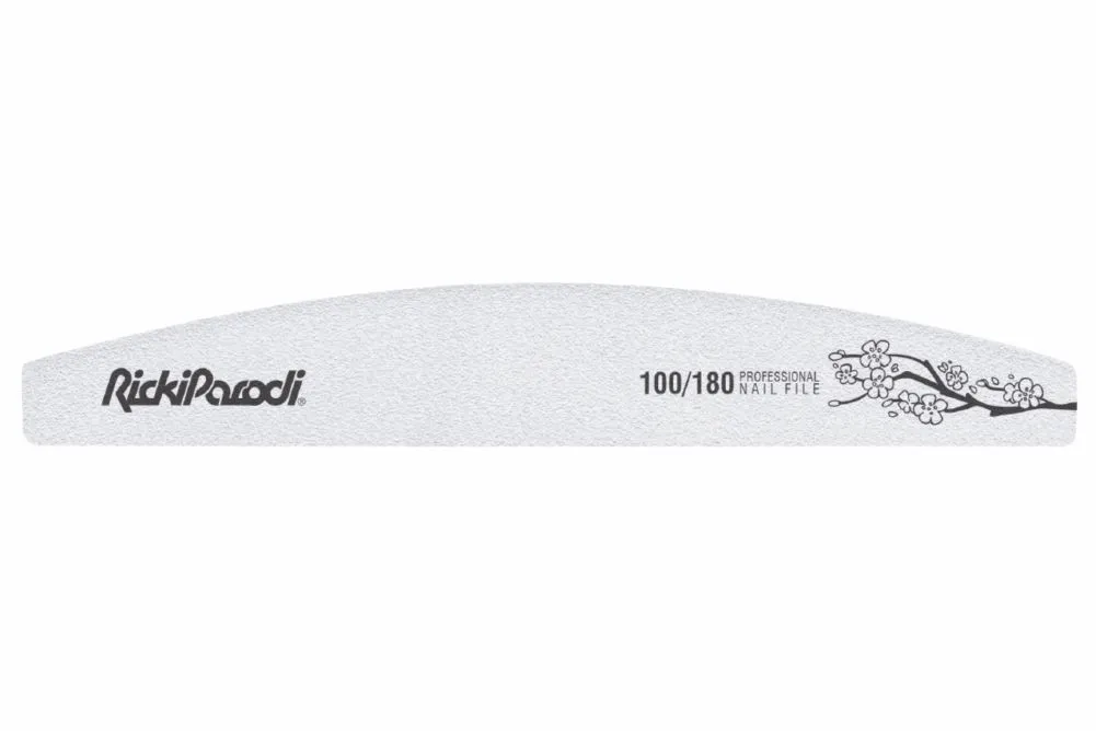 Lima de Unhas Meia Lua Acolchoada RickiParodi Japonesa 100/180 10 Unidades 1 Lima de Unhas