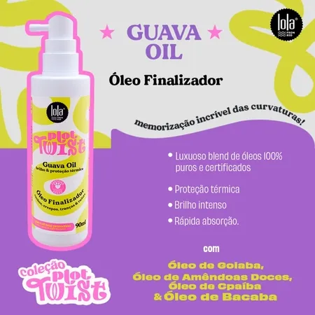 Lola Plot Twist Guava Óleo Finalizador 90ml 2 plot twist guava oil 90 ml ps 2