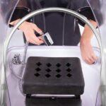 Rampa de Lavagem Elétrica Reclinável com spa capilar preto ITALOR 2