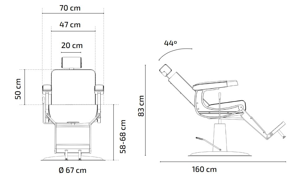 Cadeira barbeiro asher