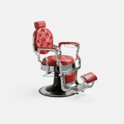 Cadeira Barbeiro MACK SILVER - RED